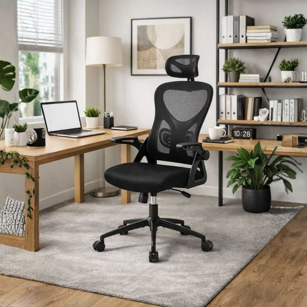 Action-X Yönetici ve Çalışma Koltuğu - File Siyah 58x117-127x64 cm - Adore Mobilya (1)