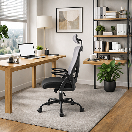Action-X Yönetici ve Çalışma Koltuğu - File Siyah/Gri 58x117-127x64 cm - 7