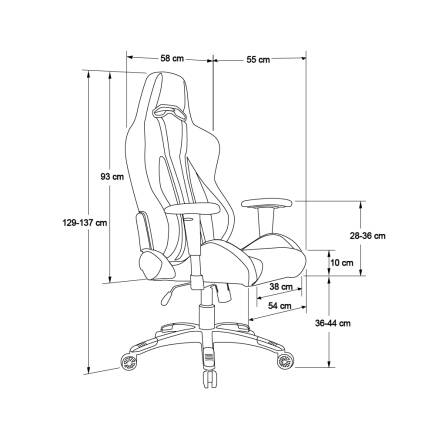 AKRacing Plus Serisi Oyuncu ve Çalışma Koltuğu-Siyah-Mavi 55x137x54 cm (GxYxD) - 7