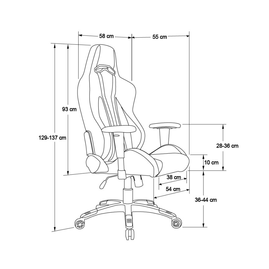 AKRacing Plus Serisi Oyuncu ve Çalışma Koltuğu-Siyah-Kırmızı 55x137x54 cm (GxYxD) - 8
