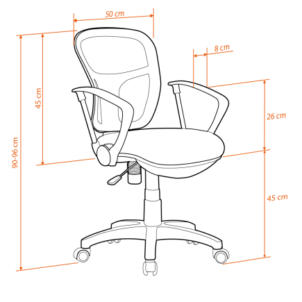 Comfort Ultra Ofis ve Çalışma Sandalyesi - Siyah 59x89-100x54 cm (GxYxD) - 8