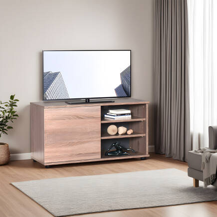 Flat Line 3 Bölmeli Tv Sehpası - Latte 90x48x35 cm (GxYxD) - 1