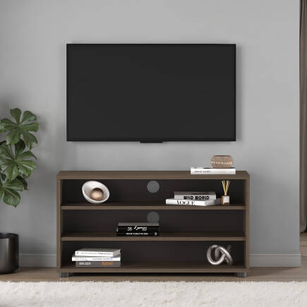 Flat Line 3 Bölmeli Tv Sehpası - Latte 90x48x35 cm (GxYxD) - Adore Mobilya (1)