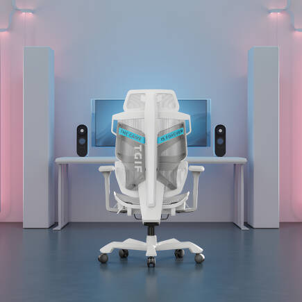 Adore Gaming Ace Ultra Ergonomik Oyuncu ve Yönetici Koltuğu-Beyaz-Gri 70x117-127x70 cm (GxYxD) 