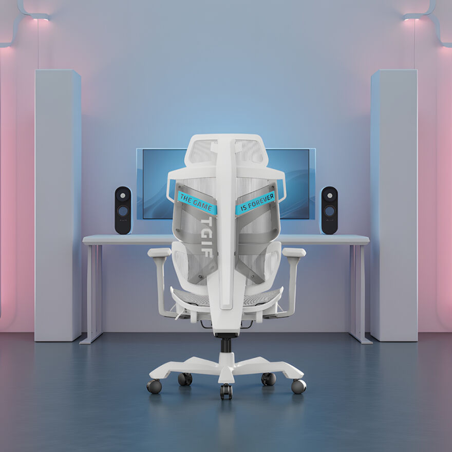 Adore Gaming Ace Ultra Ergonomik Oyuncu ve Yönetici Koltuğu-Beyaz-Gri 70x117-127x70 cm (GxYxD) - 1