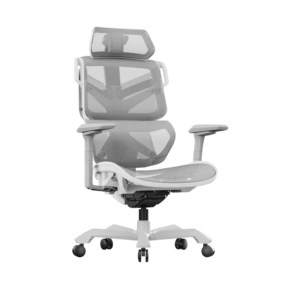 Adore Gaming Ace Ultra Ergonomik Oyuncu ve Yönetici Koltuğu-Beyaz-Gri 70x117-127x70 cm (GxYxD) - 2