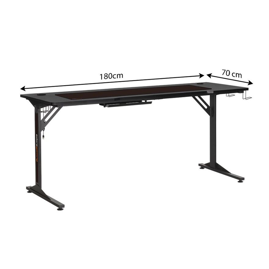 Adore Gaming Boss Oyuncu ve Bilgisayar Masası-Siyah 180x76x70 cm (GxYxD) - 7