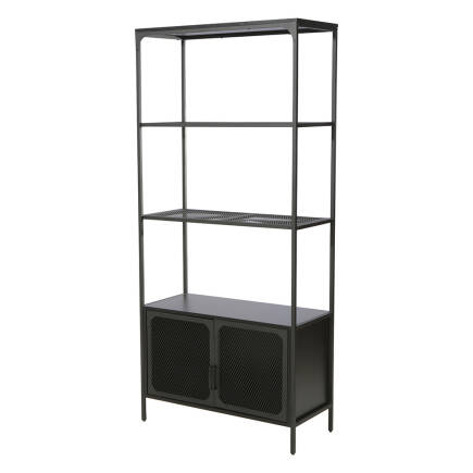 Adore Gaming Cage Metal Kitaplık Siyah 80x177x36 cm - 2