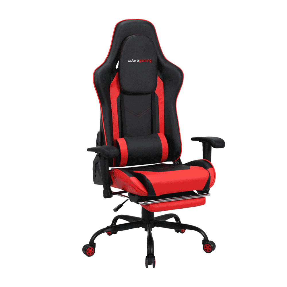 Adore Gaming Combo Profesyonel Oyuncu ve Çalışma Koltuğu-Siyah-Kırmızı 71x130-139,5x58 cm (GxYxD)