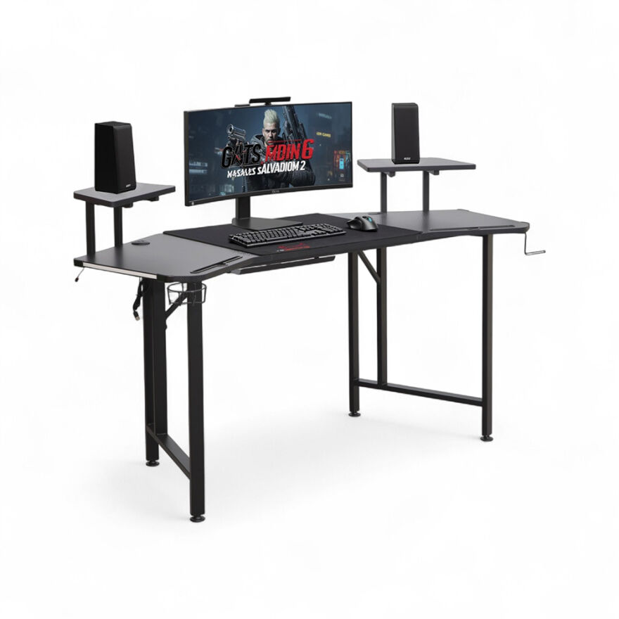 Adore Gaming Commander Oyuncu Masası RGB Carbon Fiber - Siyah 160x95x75 cm - 14