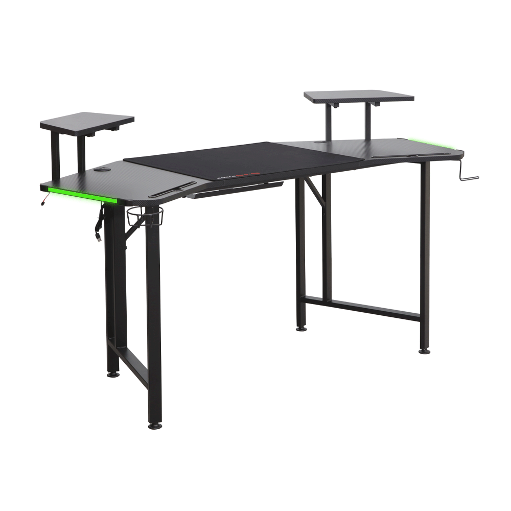 Adore Gaming Commander Oyuncu Masası RGB Carbon Fiber - Siyah 160x95x75 cm - 18