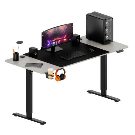 Adore Gaming Elevator Yükseklik Ayarlı Oyuncu ve Bilgisayar Masası-Vizon 160x72-117x70 cm - 6