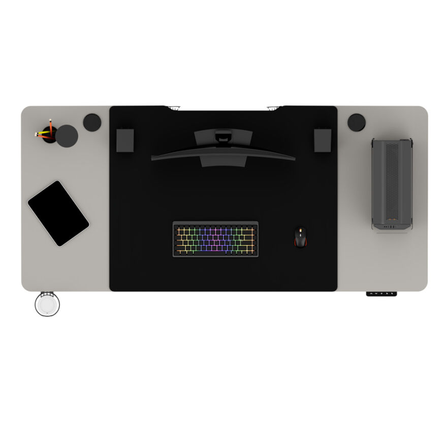 Adore Gaming Elevator Yükseklik Ayarlı Oyuncu ve Bilgisayar Masası-Vizon 160x72-117x70 cm - 9