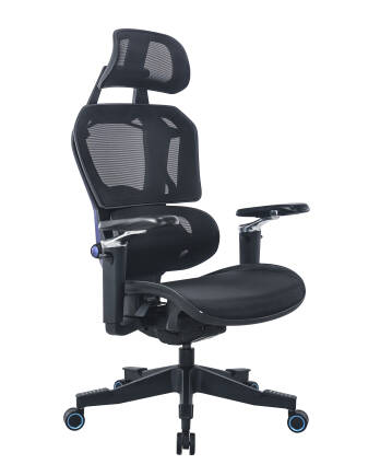 Adore Gaming Epic Profesyonel Oyuncu ve Yönetici Koltuğu-Siyah File-Mavi 68,5x116-123,5x68 cm (GxYxD) 