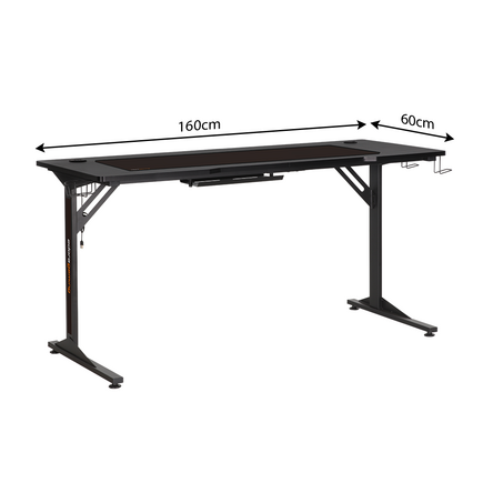 Adore Gaming Feed Oyuncu ve Bilgisayar Masası-Siyah 160x76x60 cm (GxYxD) - 4