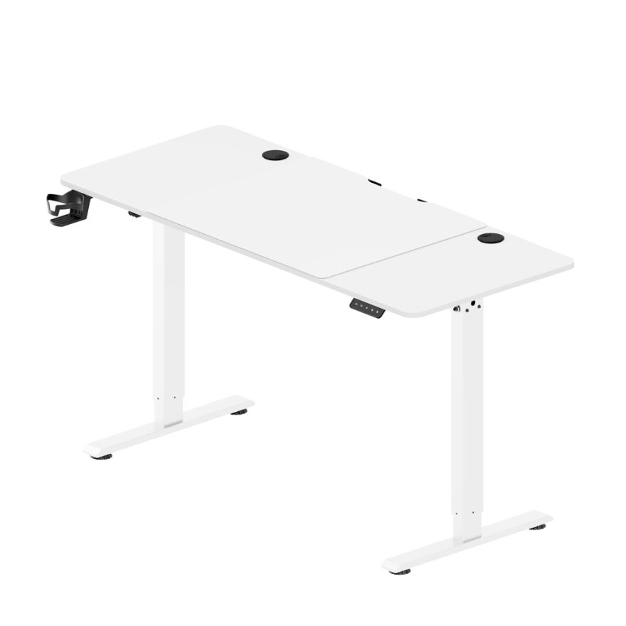 Adore Gaming Mestro Yükseklik Ayarlı Oyuncu ve Bilgisayar Masası-Beyaz 140x72-117x60 cm - 4