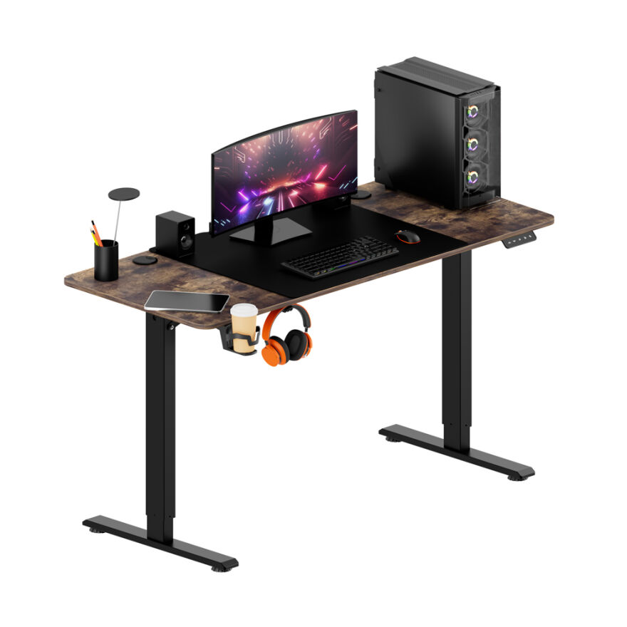 Adore Gaming Mestro Yükseklik Ayarlı Oyuncu ve Bilgisayar Masası-Ceviz 140x72-117x60 cm - 8