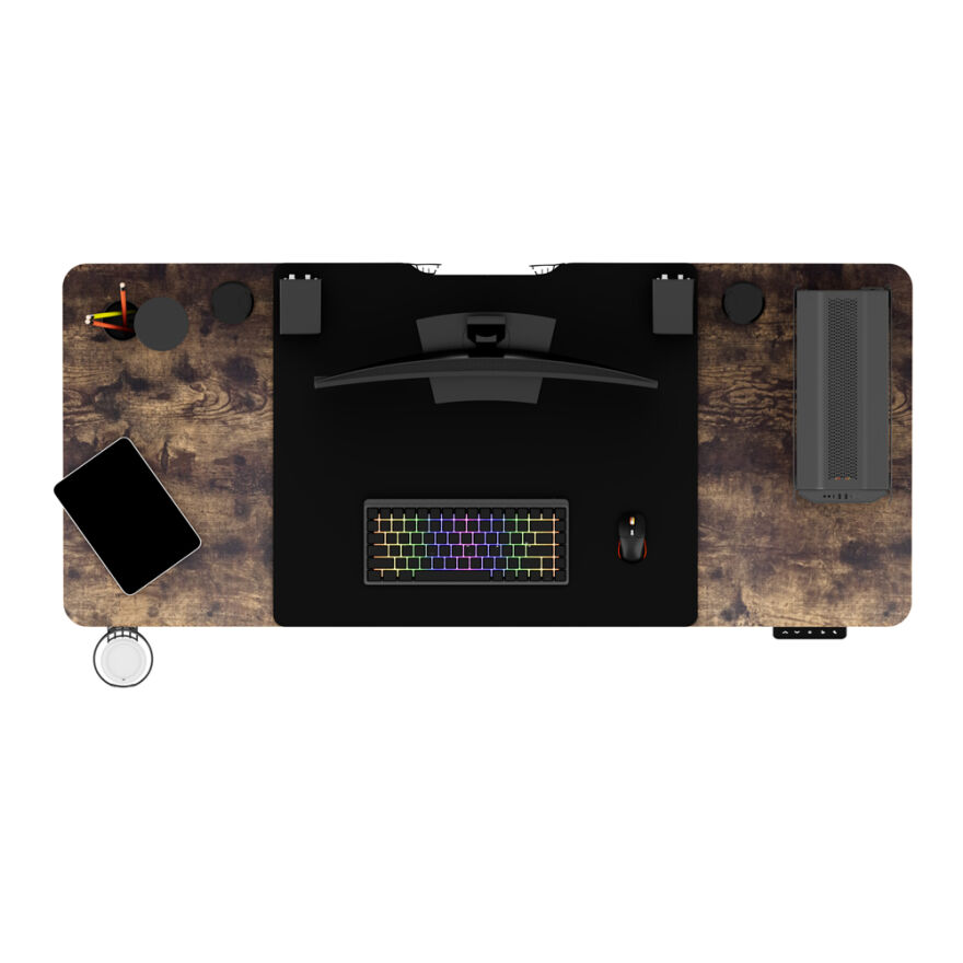 Adore Gaming Mestro Yükseklik Ayarlı Oyuncu ve Bilgisayar Masası-Ceviz 140x72-117x60 cm - 11
