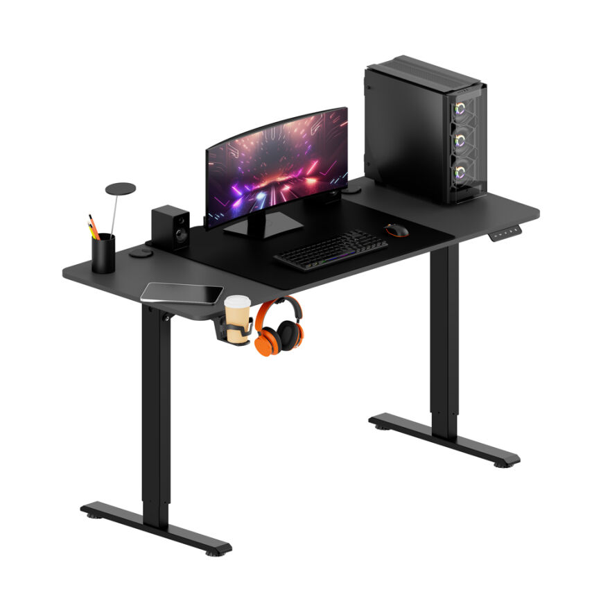 Adore Gaming Mestro Yükseklik Ayarlı Oyuncu ve Bilgisayar Masası-Siyah 140x72-117x60 cm - 7