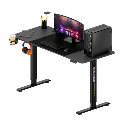 Adore Gaming Mestro Yükseklik Ayarlı Oyuncu ve Bilgisayar Masası-Siyah 140x72-117x60 cm - 9
