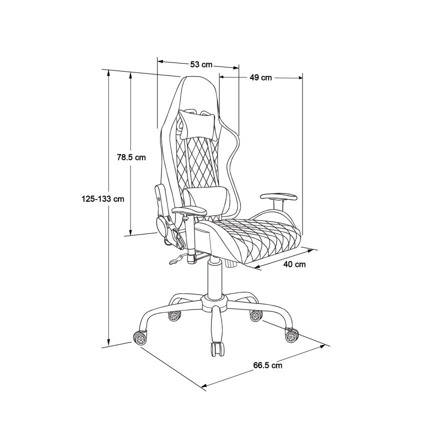 Adore Gaming Prime-X Pofesyonel Oyuncu ve Yönetici Koltuğu - Koyu Gri Kumaş 69x119.5-130x76 cm - 11