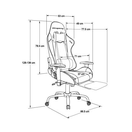 Adore Gaming ProX Ergo Oyuncu Koltuğu - Siyah S.Deri 71x126-136x77,5 cm - 13