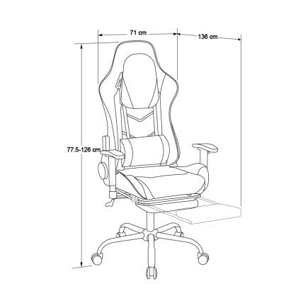 Adore Gaming ProX Oyuncu Koltuğu Siyah / Kırmızı S.Deri 71x77,5-126x136 cm - 12