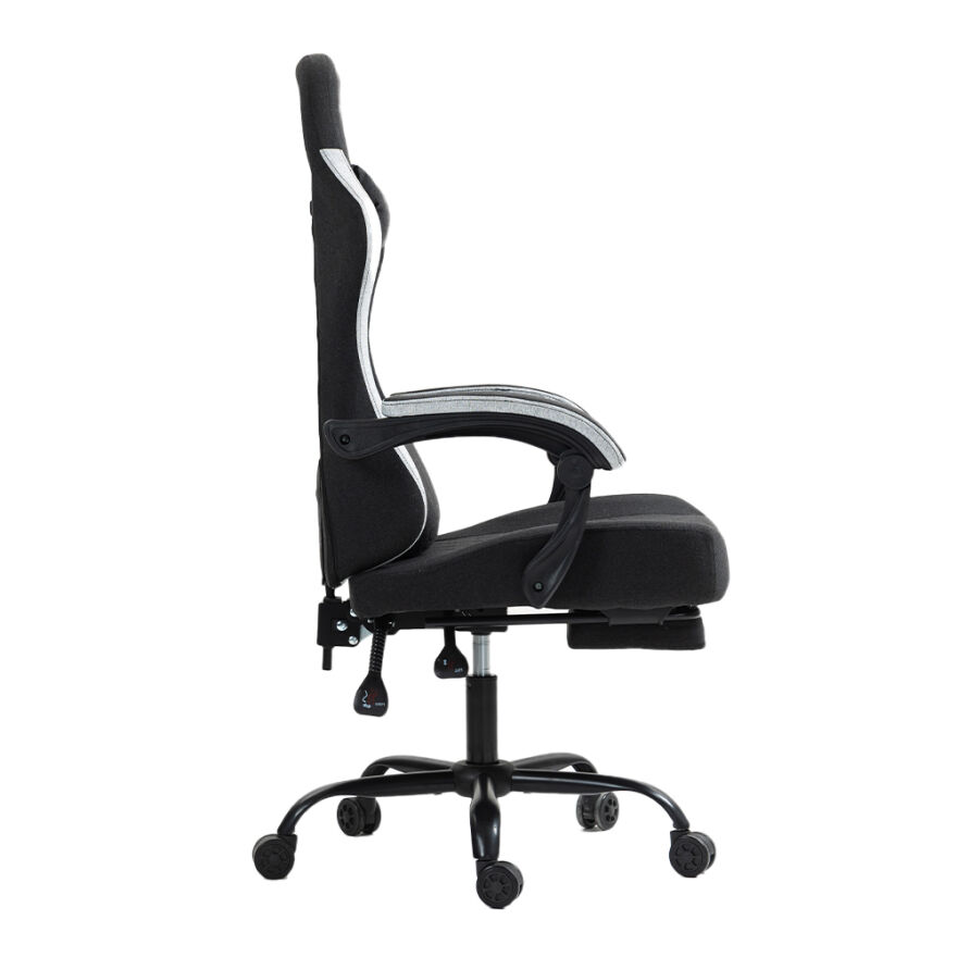 Adore Gaming Throne Oyuncu Koltuğu - Siyah/Gri Kumaş 62x117-127x62 cm - 4