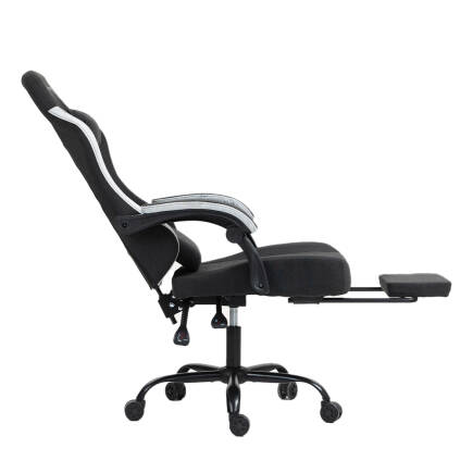 Adore Gaming Throne Oyuncu Koltuğu - Siyah/Gri Kumaş 62x117-127x62 cm - 5