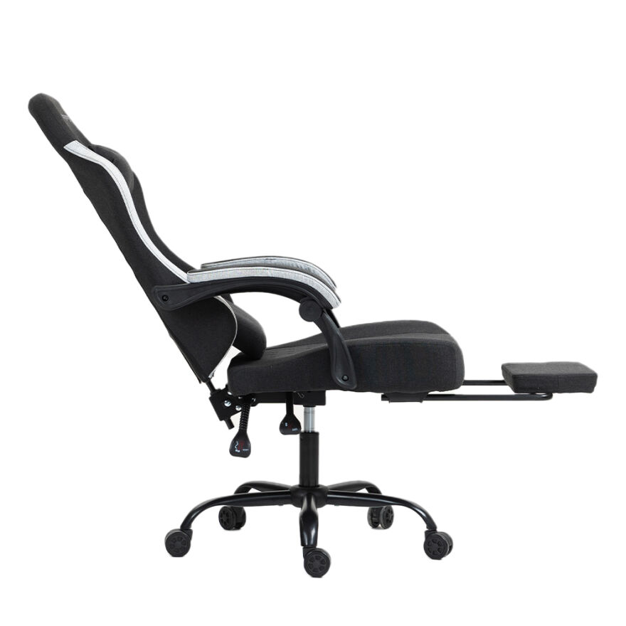 Adore Gaming Throne Oyuncu Koltuğu - Siyah/Gri Kumaş 62x117-127x62 cm - 5