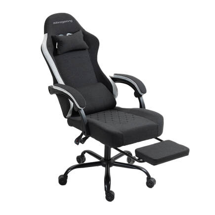 Adore Gaming Throne Oyuncu Koltuğu - Siyah/Gri Kumaş 62x117-127x62 cm - 3