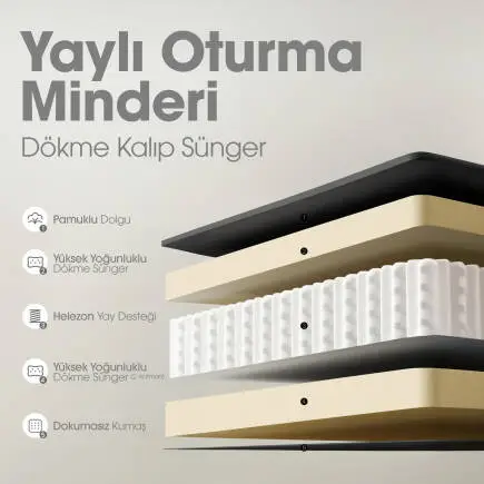 Adore Gaming Throne Oyuncu Koltuğu - Siyah/Gri Kumaş 62x117-127x62 cm - 3