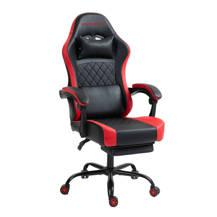 Adore Gaming Throne Oyuncu Koltuğu - Siyah/Kırmızı S.Deri 62x117-127x62 cm - 1