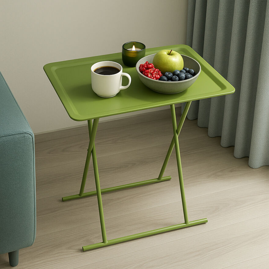 Handy Mate Tepsili Katlanabilir Sehpa - Yeşil 52x66x32,5 cm (GxYxD) - 1