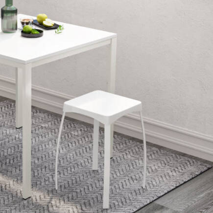 Handy Mate Star Parlak Renkli Tabure-Beyaz 30x46x30 cm (GxYxD) 