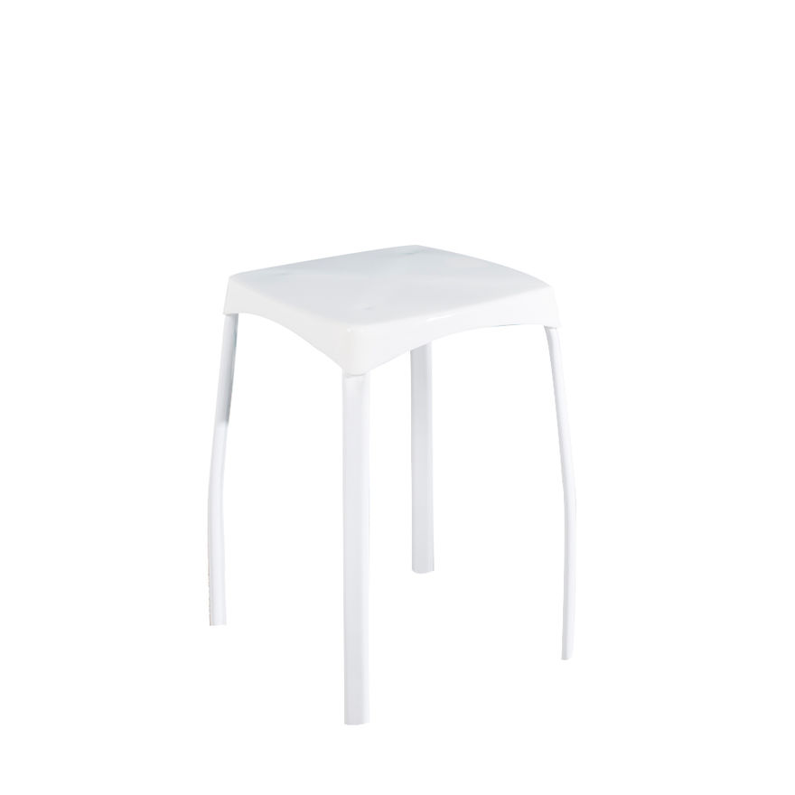 Handy Mate Star Parlak Renkli Tabure-Beyaz 30x46x30 cm (GxYxD) - 2