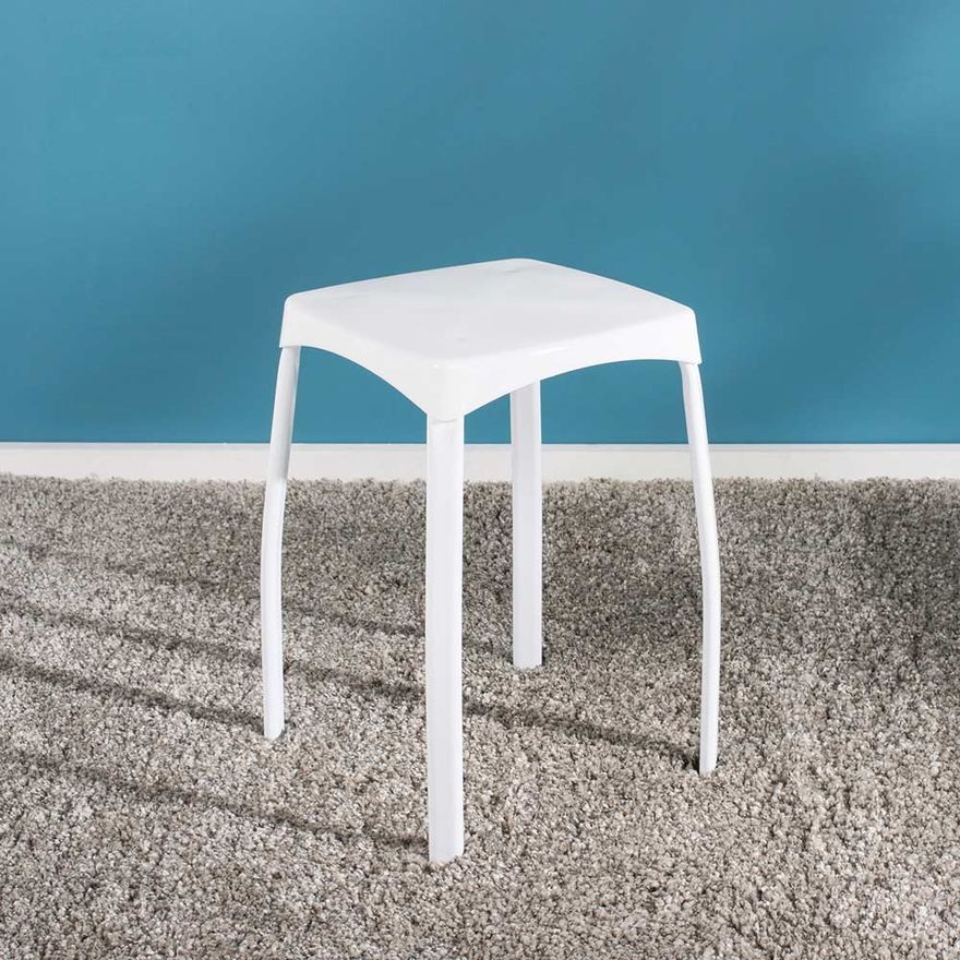 Handy Mate Star Parlak Renkli Tabure-Beyaz 30x46x30 cm (GxYxD) - 4