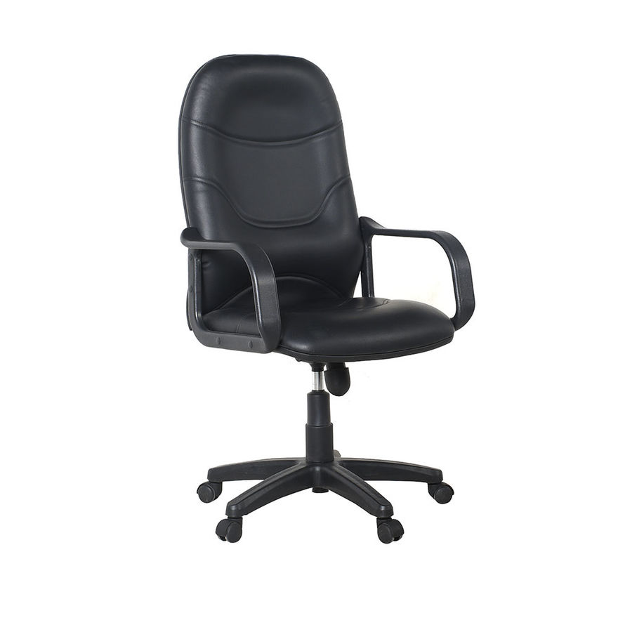 Max Classic Ofis Koltuğu-Suni Deri-Siyah 63x108-118x48 cm (GxYxD) - 1