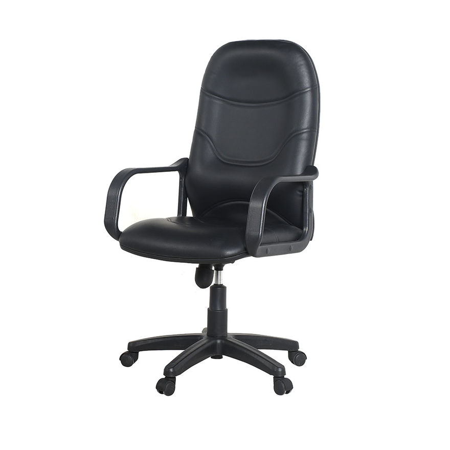 Max Classic Ofis Koltuğu-Suni Deri-Siyah 63x108-118x48 cm (GxYxD) - 3