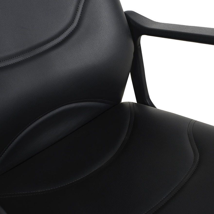 Max Classic Ofis Koltuğu-Suni Deri-Siyah 63x108-118x48 cm (GxYxD) - 8