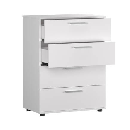 Trendline 4 Çekmeceli Şifonyer - Mat Beyaz 73x96x44 cm (GxYxD) - 4