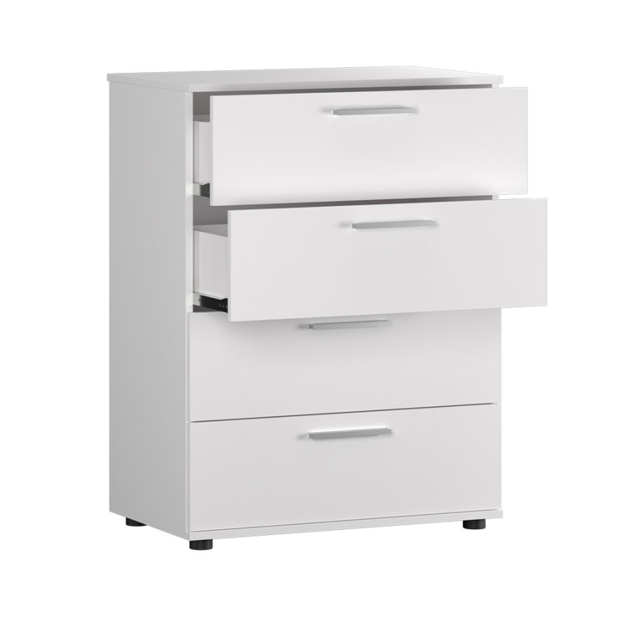 Trendline 4 Çekmeceli Şifonyer - Mat Beyaz 73x96x44 cm (GxYxD) - 4