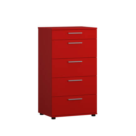 Trendline 5 Çekmeceli Şifonyer - Kırmızı 60x108x44 cm (GxYxD) - 3