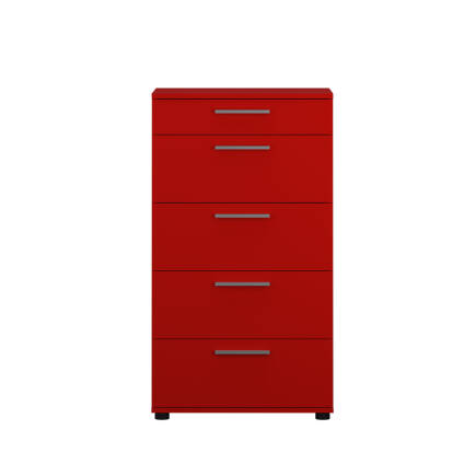 Trendline 5 Çekmeceli Şifonyer - Kırmızı 60x108x44 cm (GxYxD) - 2