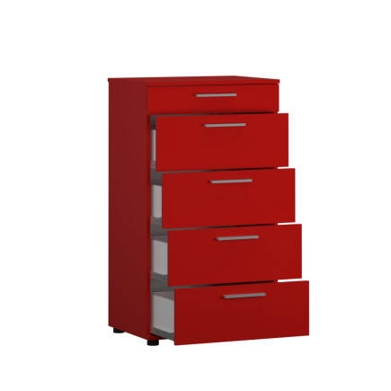 Trendline 5 Çekmeceli Şifonyer - Kırmızı 60x108x44 cm (GxYxD) - 4