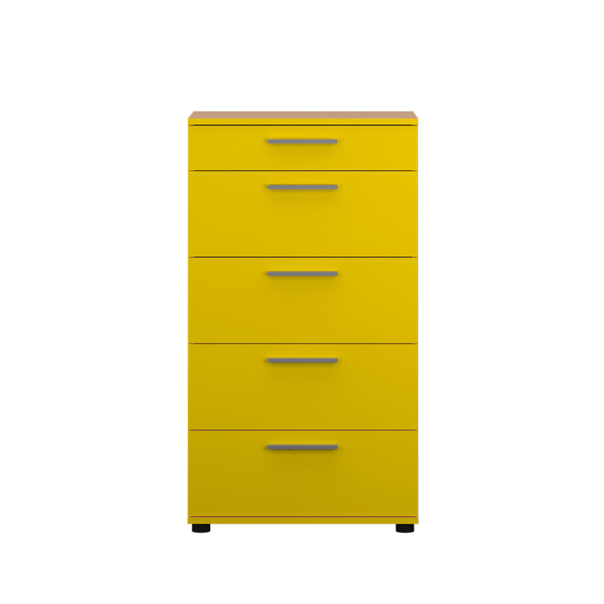 Trendline 5 Çekmeceli Şifonyer - Sarı 60x108x44 cm (GxYxD) - 2