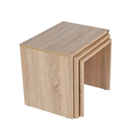Trıple Zigon Sehpa - Sonoma 55x47x40 cm (GxYxD) - 3