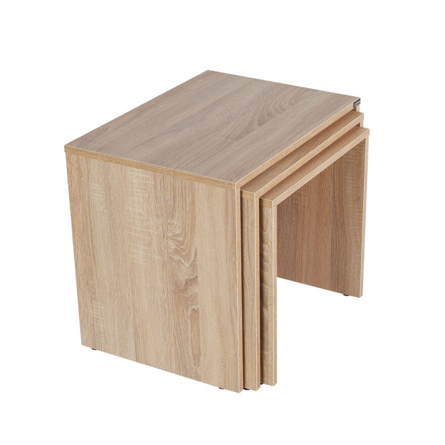 Trıple Zigon Sehpa - Sonoma 55x47x40 cm (GxYxD) - 3