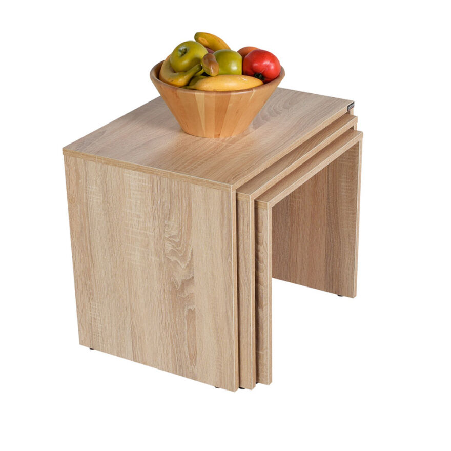 Trıple Zigon Sehpa - Sonoma 55x47x40 cm (GxYxD) - 5