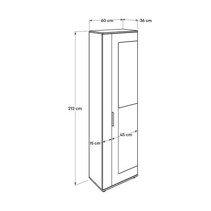 Antre 11 Raflı 2 Kapaklı Aynalı Ayakkabılık Açık Ceviz(Tori) 60x212x36 cm (GxYxD) - 9